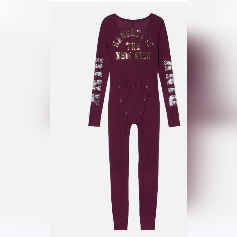 Pink Vs Burgundy Holiday Onesie with Gold Lettering
